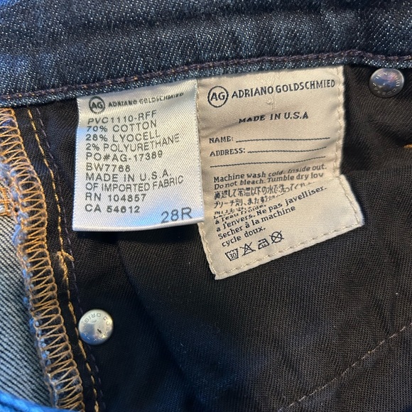 Adriano Goldschmied (AG) blue jeans size 28R - Picture 4 of 4